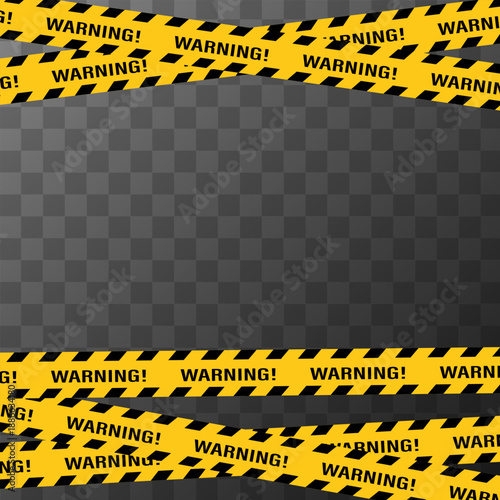 A vector set of warning tapes and signs. Abstract warning lines and signs for construction sites, police, and traffic accidents. Elements of the warning tape collection for your design.