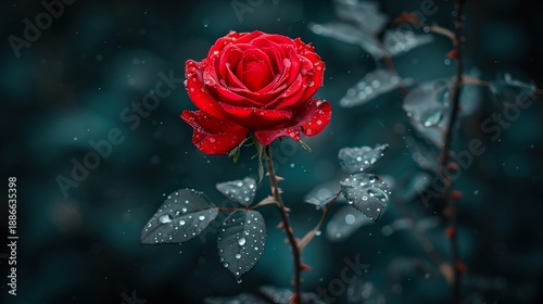 red rose in the garden  