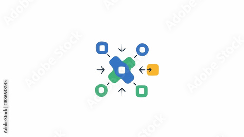 Blue Green Yellow Flowchart Diagram.