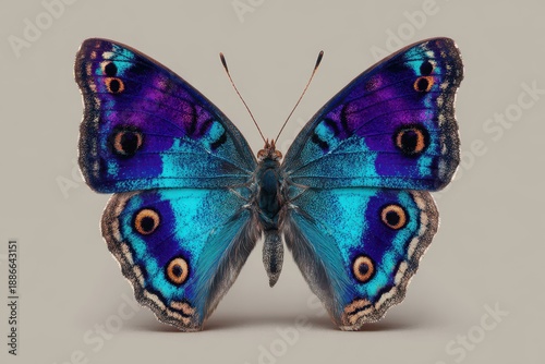 Peacock Pansy butterfly creates a stunning abstract backdrop