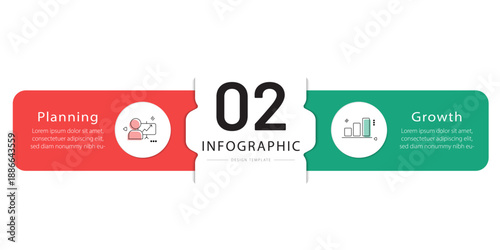 Comparison Infographic Design Template, Comparison between companies and products and services, Business presentation concept with 2 options, To do list or planning icon, vector illustration.