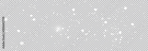 Snow falling background. Powder PNG. Magic bokeh shines with white dust. Small realistic glare on a transparent Png background. Design element for cards, invitations, backgrounds, screensavers.