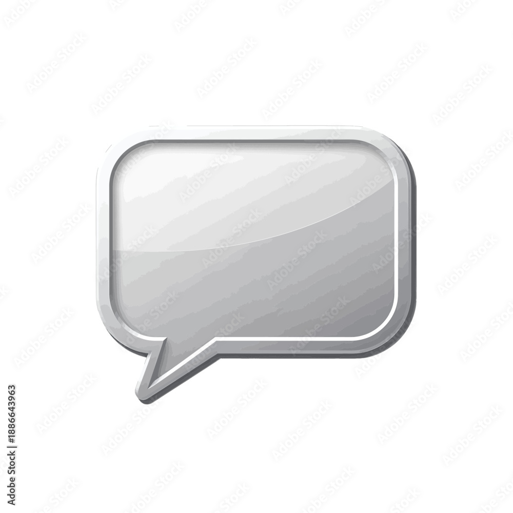 Naklejka premium 3D Chat Bubble Icon for Messaging.