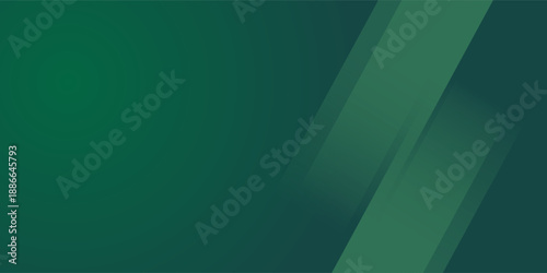 Gradient geometric shapes on green background. Dynamic shapes composition.