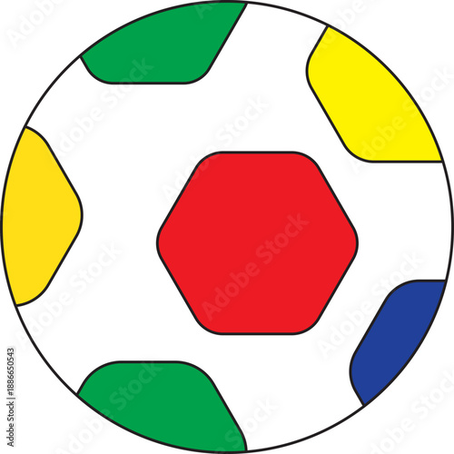 Vibrant Hexagon Ball Design