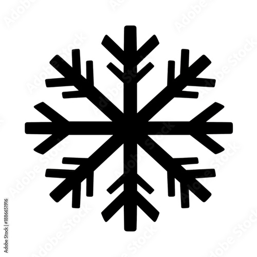 Snowflake line icon.