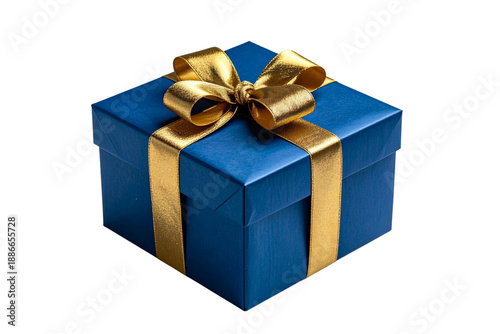 Wrapped gift box with decorative ribbon, isolated transparent, generative ai