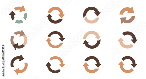 Circular Arrows Collection: Refresh, Repeat, Recycle Icons