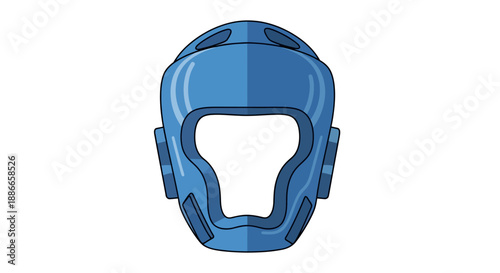Blue Boxing Headgear for Martial Arts Training.