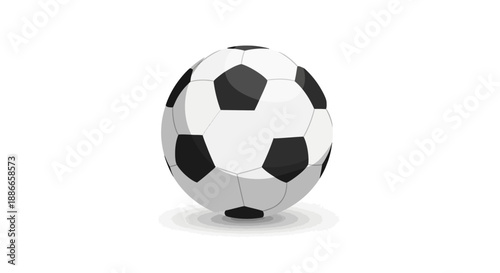 Classic Soccer Ball Isolated on White Background.