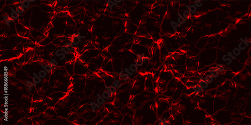 striking red and black cracked texture background, resembling molten lava or fractured earth. The glowing cracks create a dramatic and intense visual effect.eps10