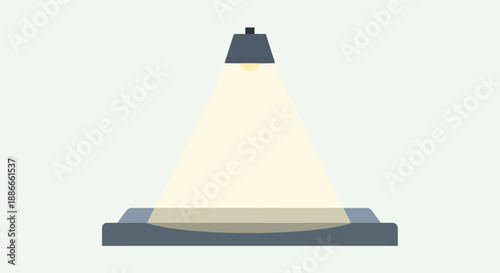 Illuminated stage or podium with spotlights, a metaphor for presentation, focus, and highlighting ideas