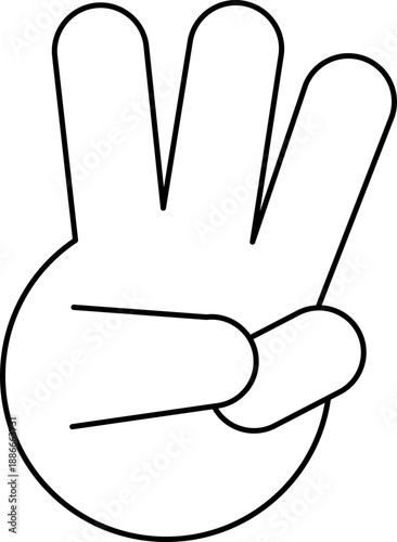 세번째 손가락 라인 제스처 