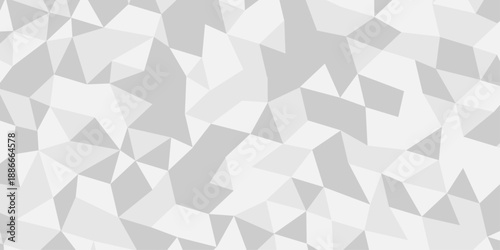 Abstract geometric wall tile and metal cube background triangle wallpaper. Seamless geometric pattern low polygon backdrop background. Gray diamond overlap polygonal background.