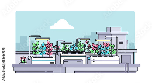 Modern Hydroponic Smart Gardens for Indoor Plant Cultivation.