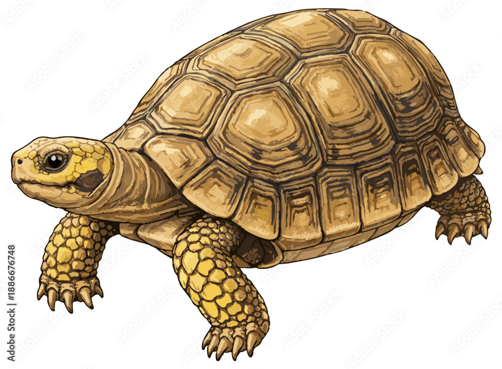 Obraz premium Indotestudo elongata illustration art