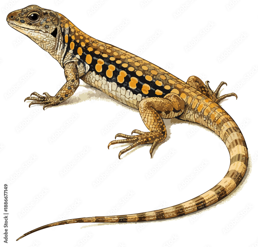 Obraz premium Leiolepis belliana illustration art