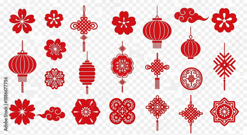 Traditional Chinese and Asian Symbol Icon Set