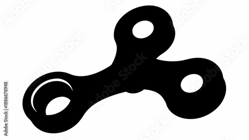 Modern bicycle chain link in sleek design