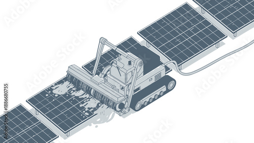 Solar powered satellite with photovoltaic panels in space for renewable energy