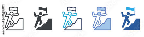 Achieve icon set multiple style collection