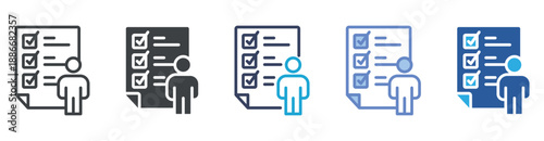 Tasks icon set multiple style collection