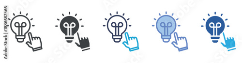 Solution icon set multiple style collection