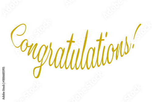 Congratulations! - 筆記体で書いた、Congratulations!（おめでとうございます！）の文字の、おしゃれなロゴマーク
