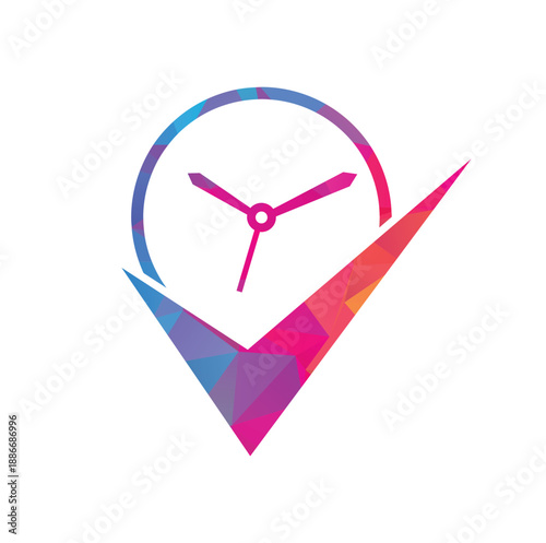 Check Time Logo Design Template. Stopwatch logo.	