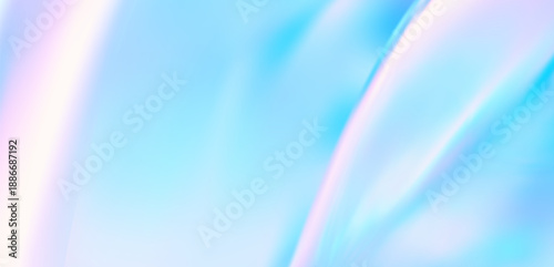 Iridescent holographic foil background pearl gradient shimmer. Pastel pink blue liquid glass light effects. Aurora texture, soft hologram pattern, frost sky, cloud gradient, spring backdrop. Vector