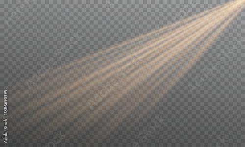 Golden Spotlight (PNG). Stage and theatrical lighting effect with side lighting. Stage backdrop with a spotlight.