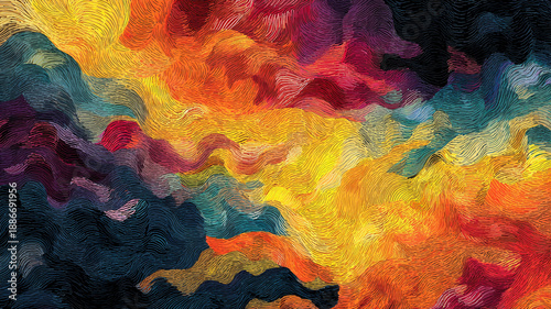 Motion rhythm pattern in bright palette