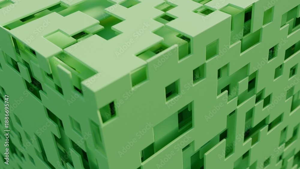 Naklejka premium Abstract 3d illustration with layers of planes