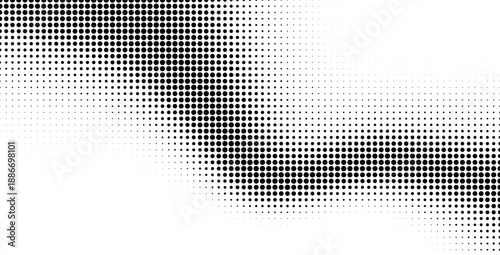 Halftone pattern with gradient effect on for design