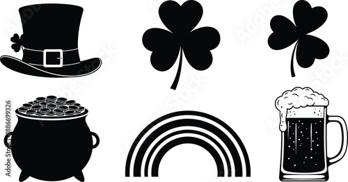 St patrick's day symbols and icons