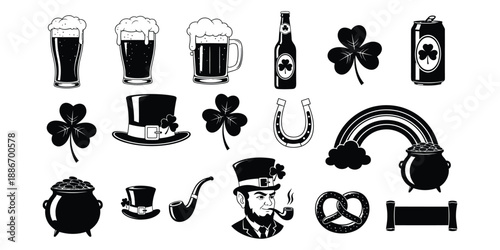 St patrick's day symbols and icons