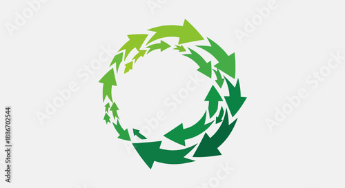 Green Circular Arrows Symbol.