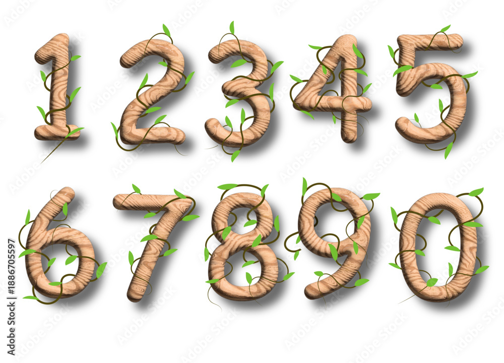 Naklejka premium set of numbers