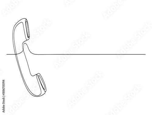 Minimalist sketch of a single banana peel lying on a horizontal line with blank space