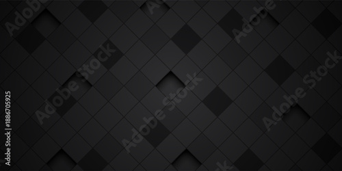 Black checkered background texture abstract. Clip art.