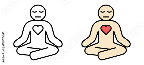 Wellness Self Care Healthy Lifestyle Flat Vector Icon