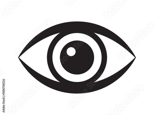 Eye Symbol Icon for Vision, Monitoring and Awareness