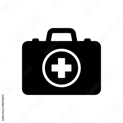 First Aid and Medical Case Icons Set for Emergency Care