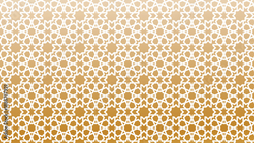 islamic geometric seamless pattern arabesque gold background