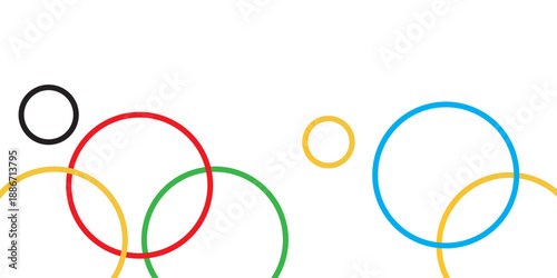 Multi-colored circles on a white background. Vector graphics. eps10