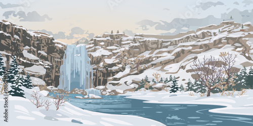 A panoramic winter landscape of the frost covered forest and snow capped Alps in Austria captures a cold nature scene with white trees under a clear mountain sky