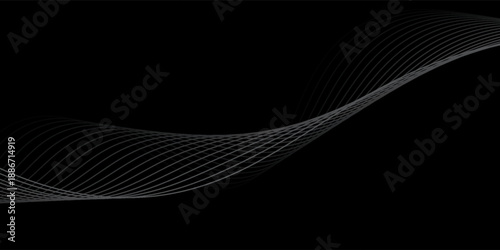 Black oblique straight line background. Dynamic dark linear abstract wallpaper. Luxury stripe gradient texture.