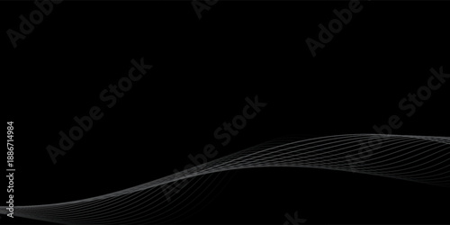 Black oblique straight line background. Dynamic dark linear abstract wallpaper. Luxury stripe gradient texture. Eps 10