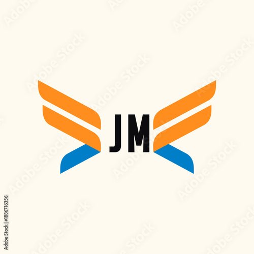 JM Initials Logo Business Template Vector icon