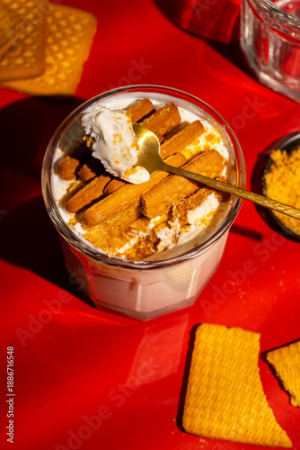 Viral Two Ingredient Dessert, Japanese Style Cheesecake Made with Yogurt and Biscuits, Simple No Bake Homemade Sweet